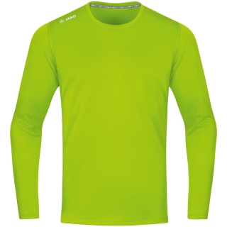 JAKO Sport-Langarmshirt Run 2.0 (100% Polyester, atmungsaktiv) neongrün Jungen